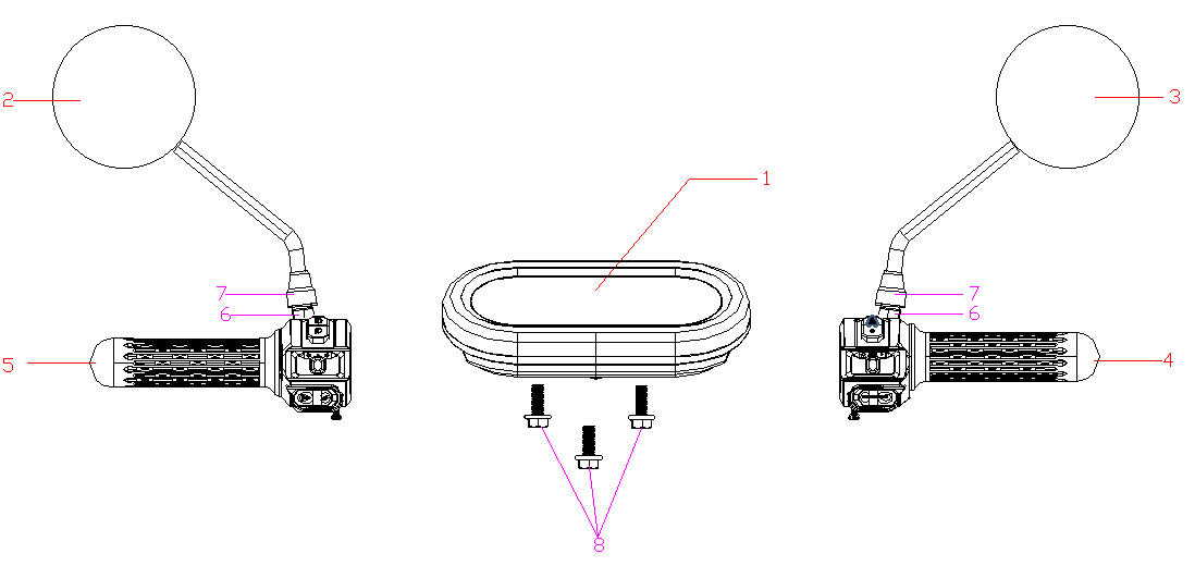 Instrument - Backspeglar - Handtag