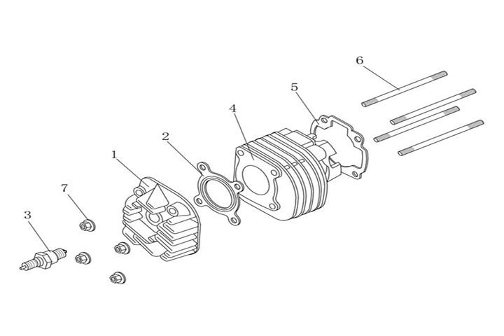 Cylinder - Topplock - Tändstift