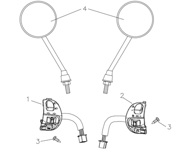 Backspeglar - Switchhandtag