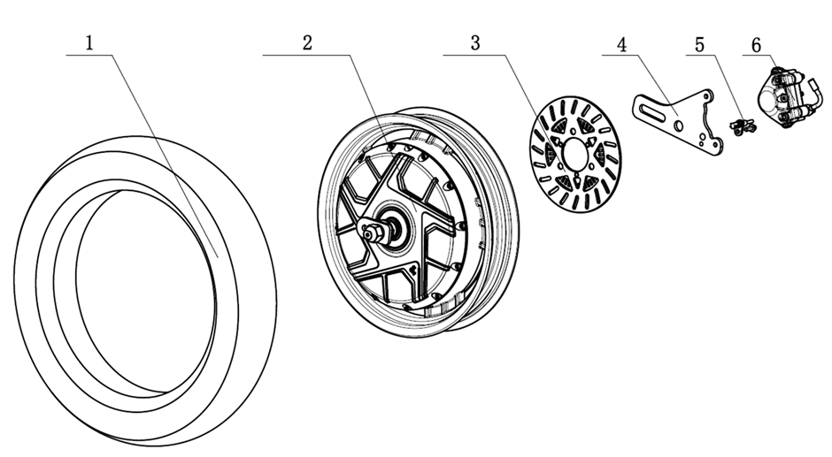 Bakhjul - Skivbroms - Bakre bromsskiva