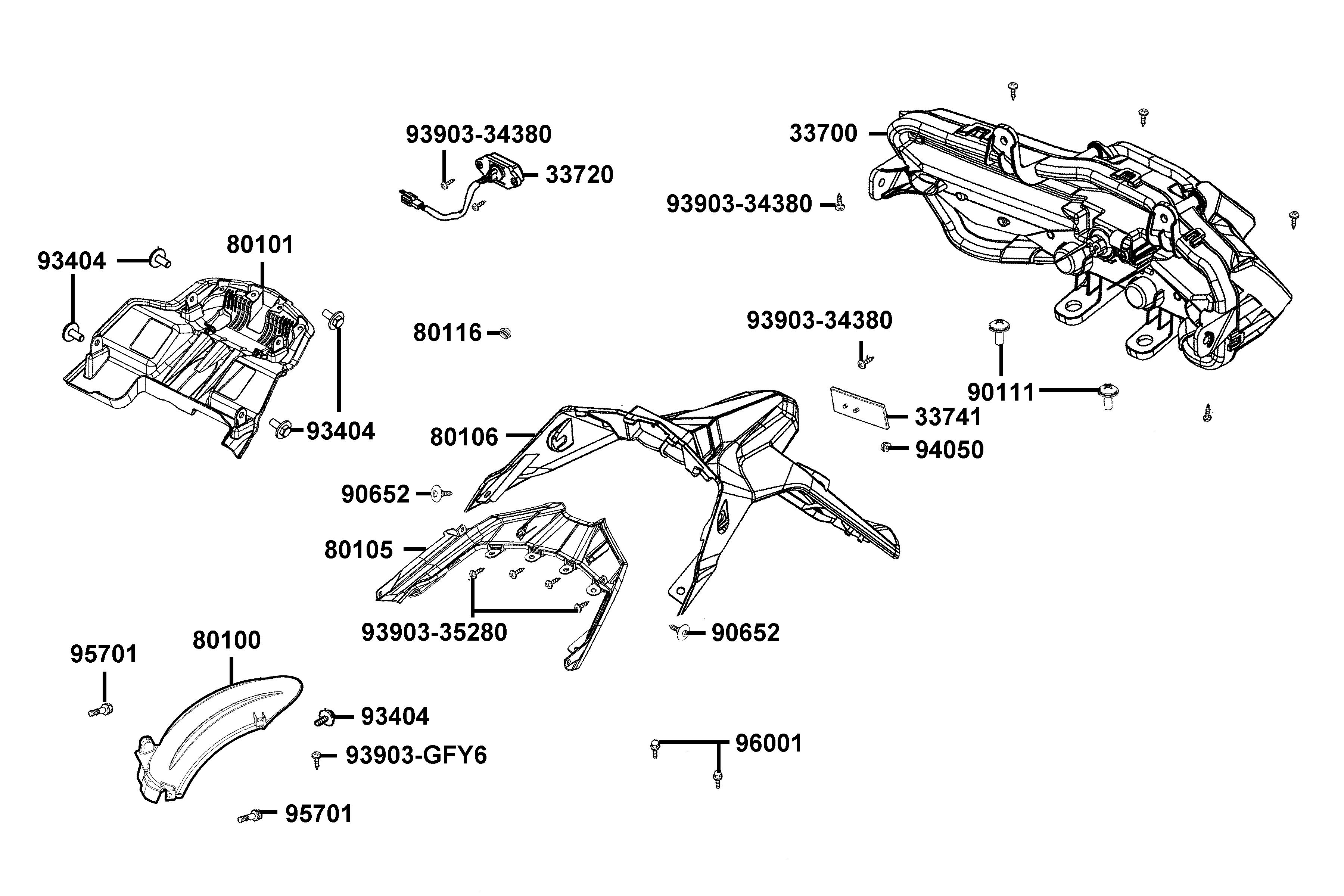 Baklykta - Blinkers bak - Bakskärm