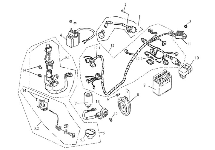 Elsystem  - LÅS - Batteri - CDI