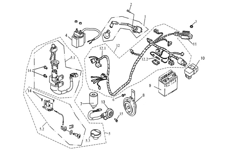 Elsystem  - LÅS - Batteri - CDI