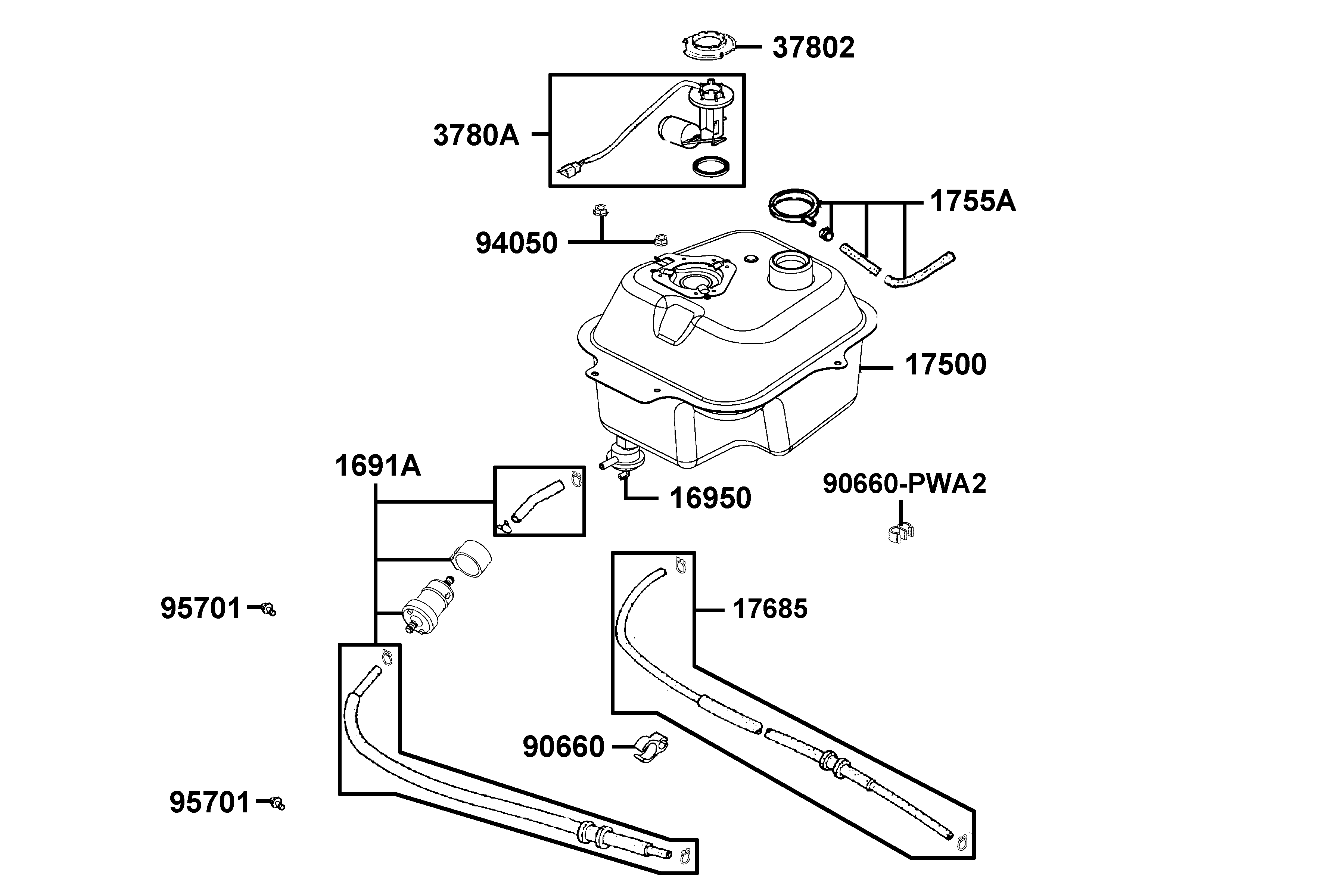 Bränsletank - Bränslekran - Tankgivare
