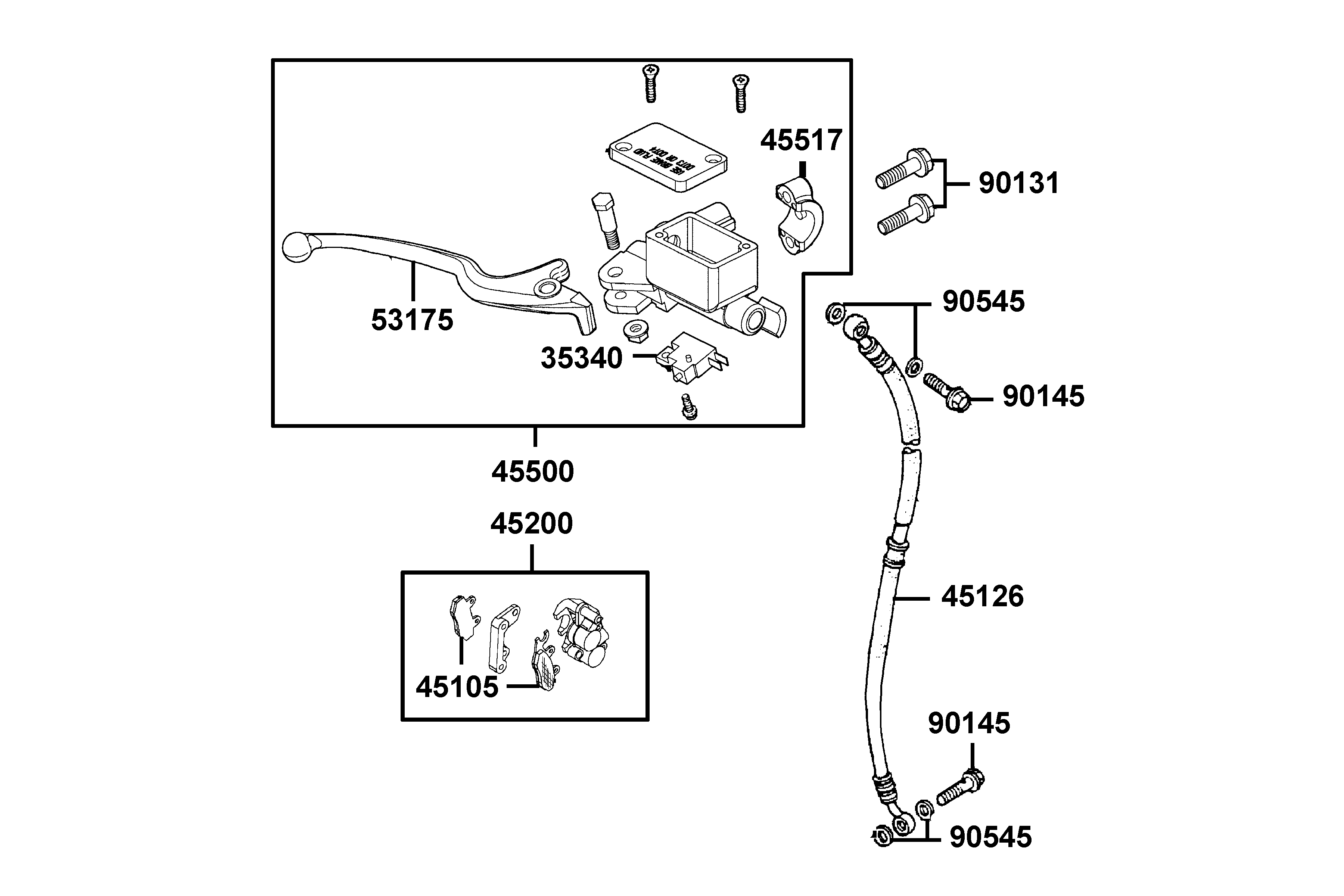 Frambroms - Bromsbelägg - Bromshandtag