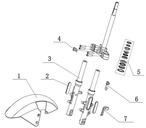 Framgaffel - Framskärm