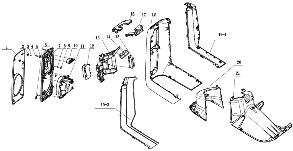 Kåpor fram - Framlykta - ECU