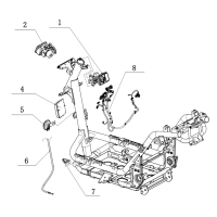 Tändningslås - Kabelstam - Batteriluckevajer - ABS-enhet