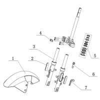 Framgaffel - Framskärm