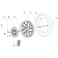 Framhjul - Skivbroms - Främre bromsskiva