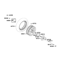 Framhjul - Bromsskiva - Fälg