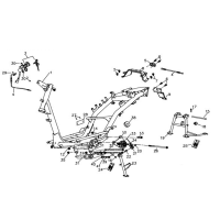 Tändningslås - Sadellåsvajer - Stöd - Ram
