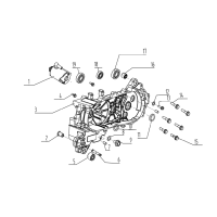 Vänster vevhus - Startmotor