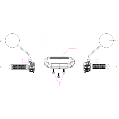 Instrument - Backspeglar - Handtag