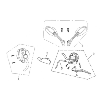 Backspeglar - Switchhandtag
