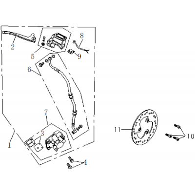 Frambroms - Bromsskiva - Bromsbelägg