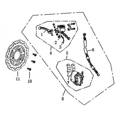 Frambroms- Bromsskiva - Bromsbelägg