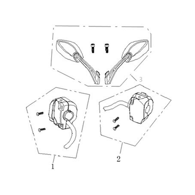 Backspeglar - Switchhandtag