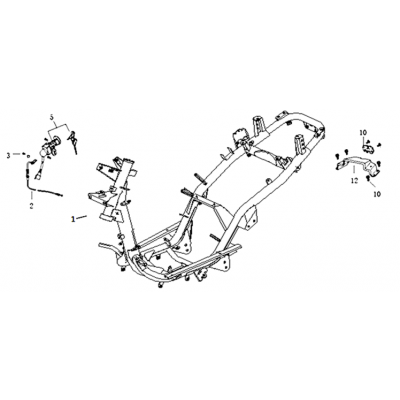 Tändningslås - Sadellåsvajer - Ram
