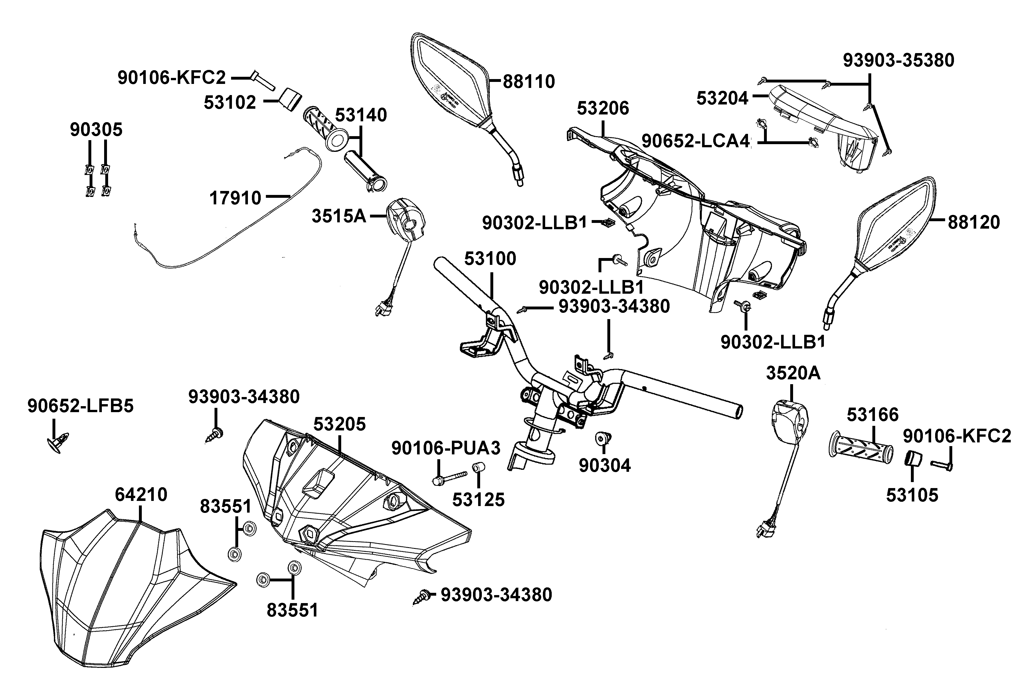 Styrkåpor - Backspeglar - Styre