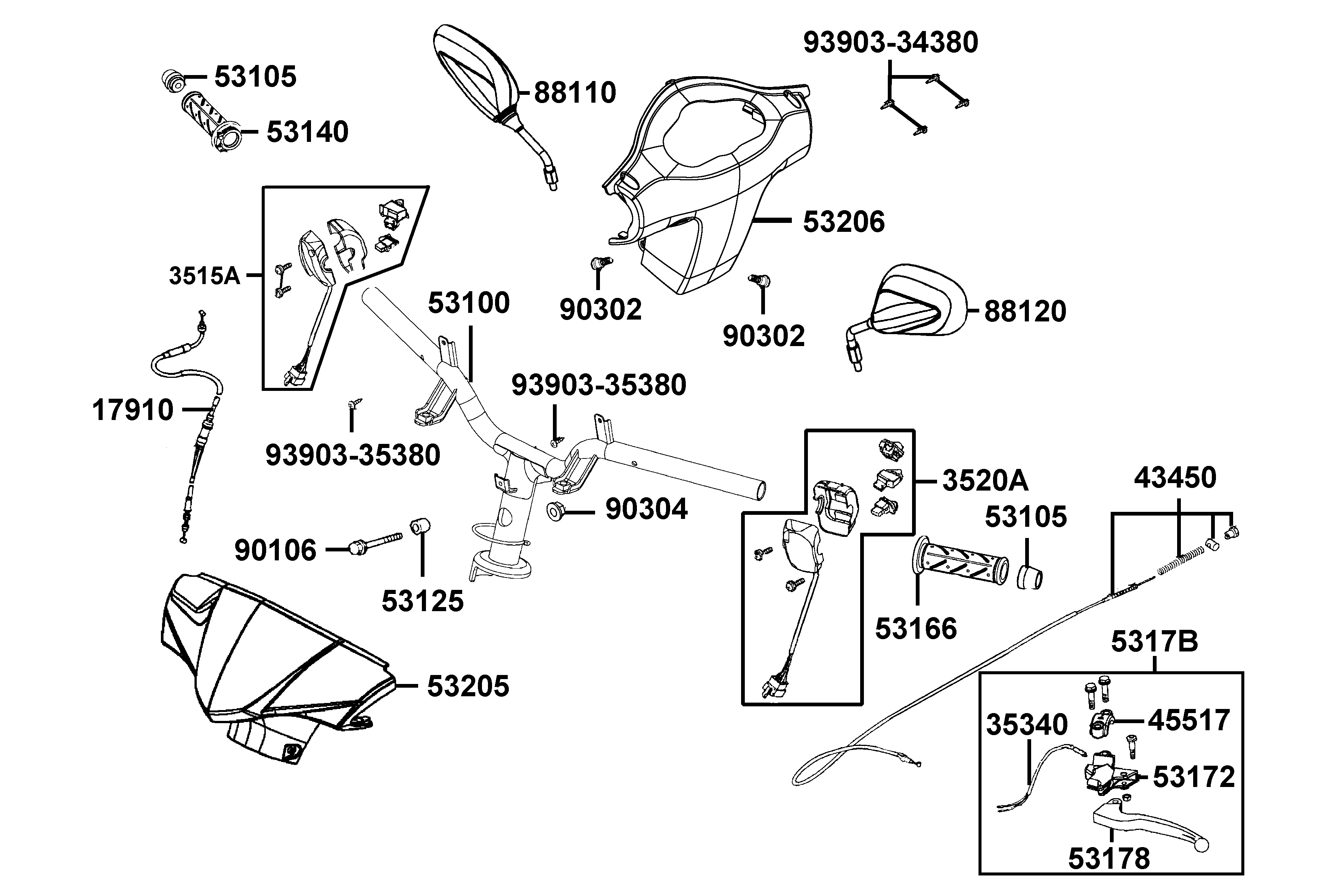 Styrkåpor - Backspeglar - Styre