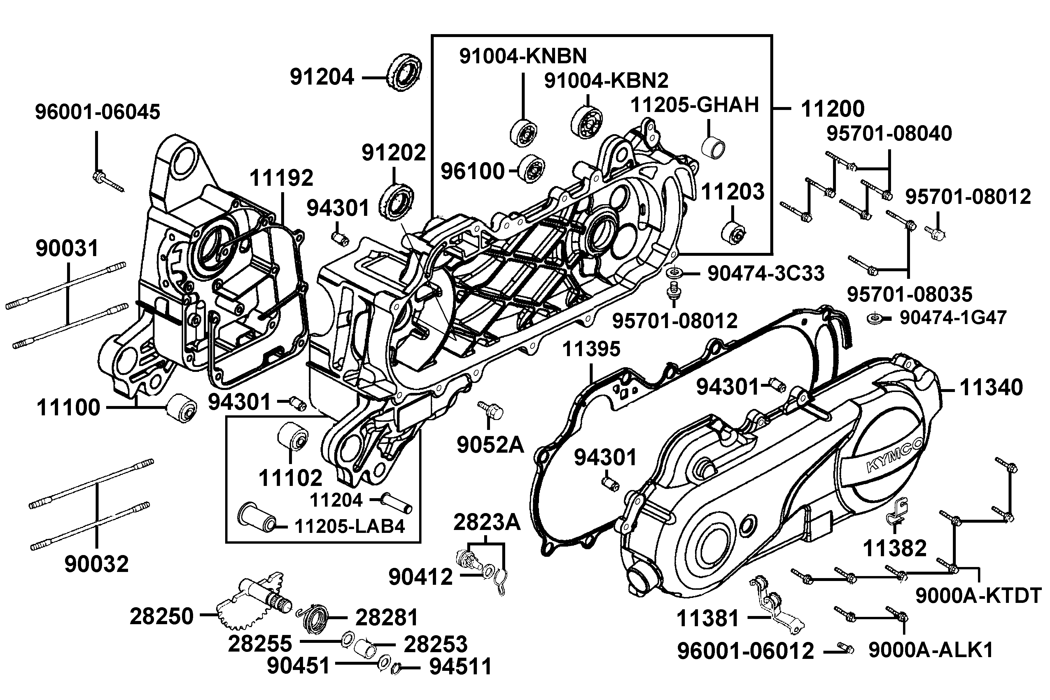 Vevhus - Variatorkåpa - Kickaxel