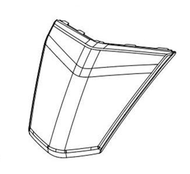 Front Handle Middle Cover Matte Black ,e5+