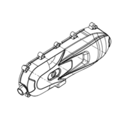 5. LEFT ENGINE COVER E5+, WITH KICK START