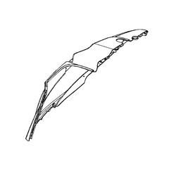 BODY R COVER (CHARCOAL) ,DI