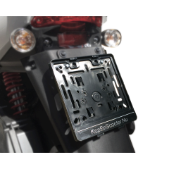 Skylthållare för MC. Passar nummerplåt från 2014-