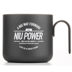 Kaffekopp metall NIU Power Mattsvart
