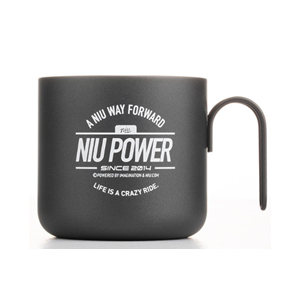 Kaffekopp metall NIU Power Mattsvart