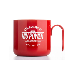 Kaffekopp metall NIU Power Röd