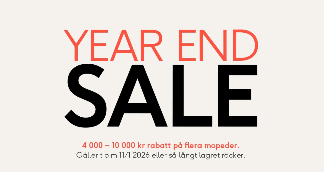 Gr&aring; bakgrund, Black Week i stor text, flera sm&aring; mopeder runt om texten, texten 4 000-10 000 kronors rabatt p&aring; flera mopeder under